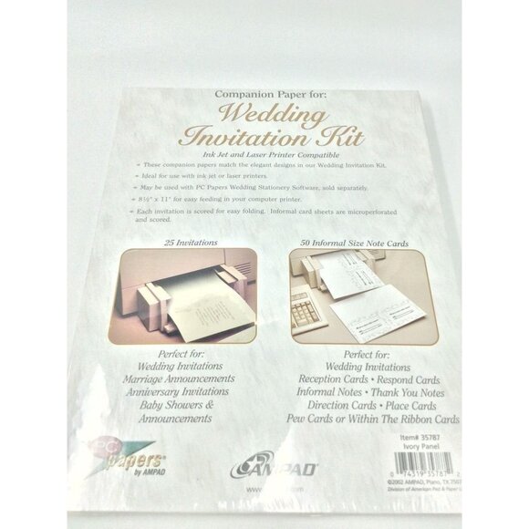 Vintage Invitations 25 ct Envelopes Blanks Printable Wedding Stationary White - Picture 5 of 7